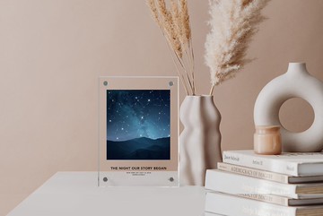 訂製紀念日那一天的星空亞克力 結婚紀念日 情人節禮物