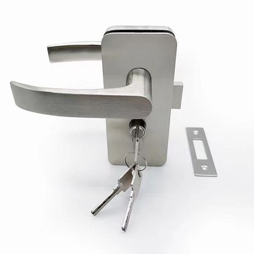 ✨可開發票#帶拉手推拉門玻璃門鎖玻璃門鎖百葉門玻璃雙開鎖無框玻璃門鎖#免運