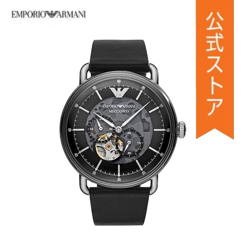 EMPORIO ARMANI◆腕時計/アナログ/ステンレス/BLK/AR-11286