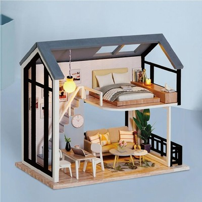 木製ミニチュアハウス⭐︎ドールハウス⭐︎背景ボード⭐︎ハンドメイド小物類一式セット Amazon.co.jp: DIY木製ドールハウス、手作りミニチュアキット