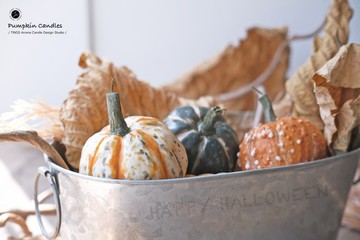 萬聖節南瓜造型蠟燭