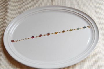 橢圓形碧璽手鍊 No.114KGF