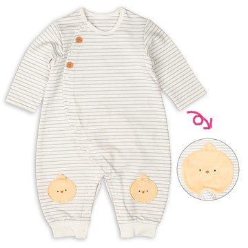 akachan honpo - 長袖兔裝 爬行神隊友-臀部造型-灰色