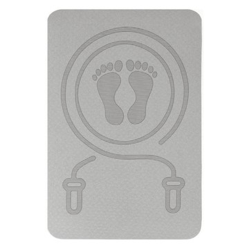 德利生活 靜音降噪跳繩墊 60 x 40 x 1cm 方形 灰色 居家運動  1個