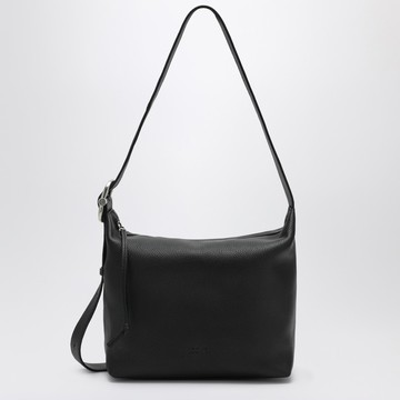 Loop Hobo bag in black grained leather