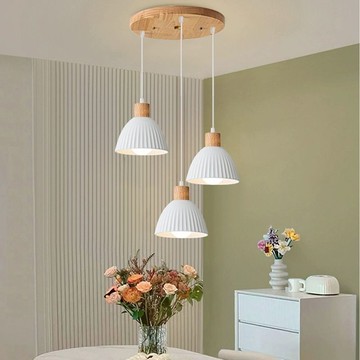 單頭餐廳吊燈 新款陶瓷單頭現代簡約三頭餐廳床頭長吊線陽臺玄關走廊過道小吊燈