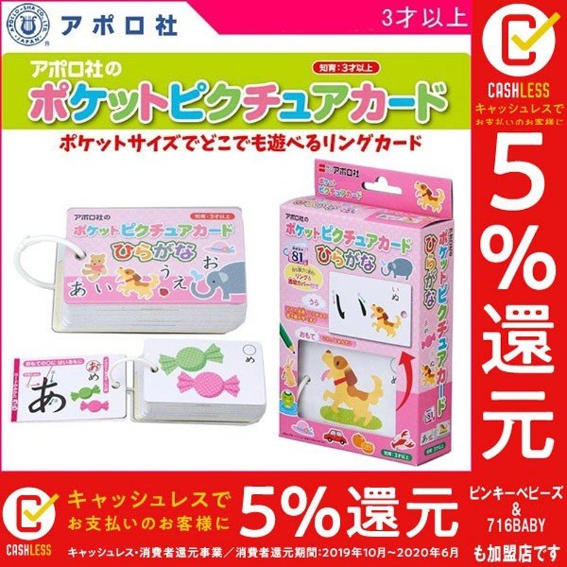 正規品 知育玩具 ポケットピクチュアカード ひらがな アポロ社 図鑑 おもちゃ キッズ 子ども 文字 勉強 書き順 名前 絵本 誕生日 プレゼント ギフト Kids Baby 通販 Lineポイント最大0 5 Get Lineショッピング