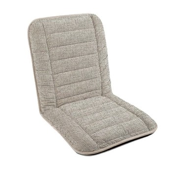 素色仿麻餐椅坐靠墊 淺棕