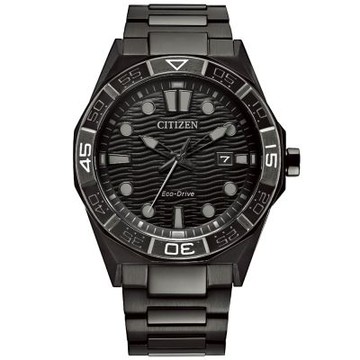 CITIZEN 星辰 父親節推薦款 黑殼光動能時尚手錶 AW1855-52E