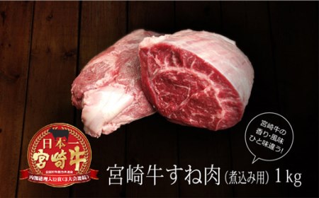 ＜宮崎牛＞牛スネ（煮込み用）1kg（500g×2パック）※90日以内出荷