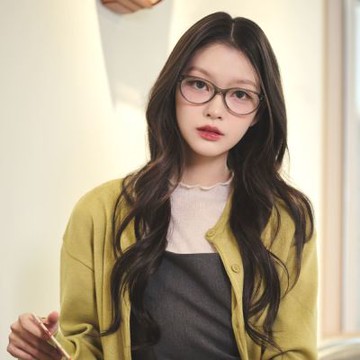 CARIN橢圓框光學眼鏡/卡其綠#ROSIE C3