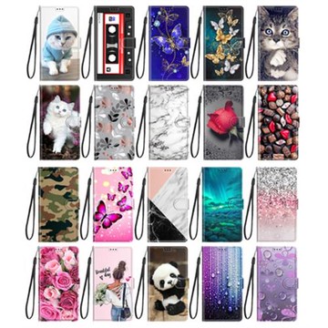 適用于三星A22 5G手機殼超薄翻蓋式保護皮套卡通彩繪可愛時尚男女