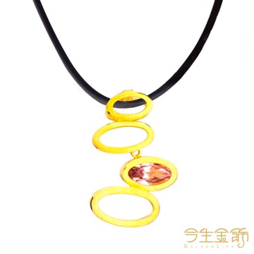 今生金飾 迷醉眼眸黃金墜子 送項鍊