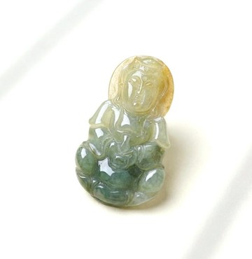 冰種秋香綠翡翠寶瓶觀音菩薩 | 天然緬甸玉翡翠A貨 | 送禮