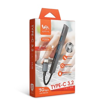 【現貨】多功能讀卡器 USB HUB RONEVER Type-C 3.2二合一HUB 讀卡機 擴充埠 興雲網購 批發