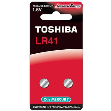 【TOSHIBA】東芝  LR41 2入裝 水銀電池 鈕扣電池 1.5V