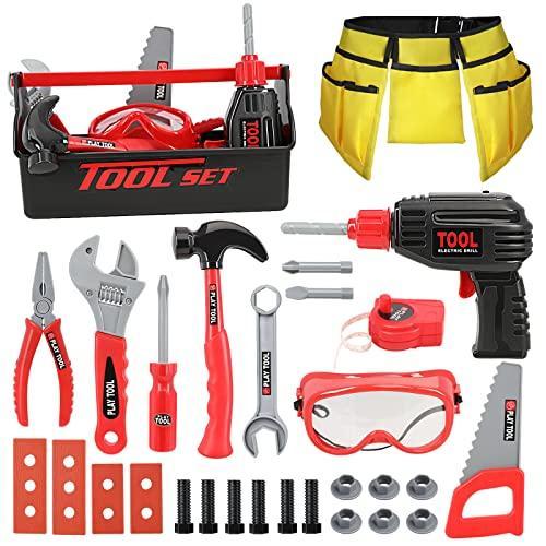 LOYO Kids Tool Set ー Pretend Play Construction Toy with Tool Box