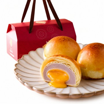 太陽堂 芋泥流心月餅 6入 300g 盒裝【台灣製造】流沙月餅 流心月餅 台灣伴手禮 月餅 中秋月餅