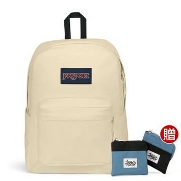 JANSPORT SUPERBREAK PLUS 校園系列後背包 -椰奶白