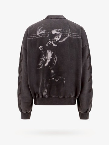 Cotton sweatshirt with frontal 'off' logo - OFF WHITE - gender_Man