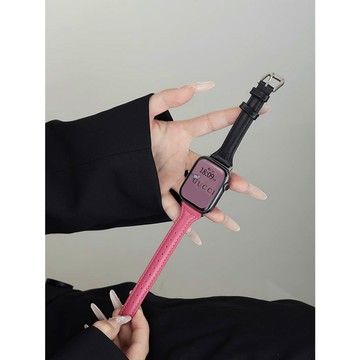 《台灣出貨》適用 APPLE WATCH 拼色錶帶 真皮錶帶 S11 S10 SE3 44 46mm 45mm 女士錶帶
