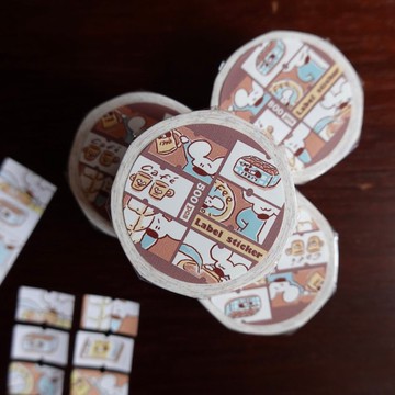獨居小老鼠 Coffee day//Label sticker