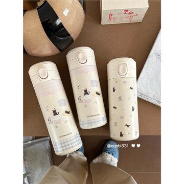 原創款～小動物過家家304不銹鋼保溫杯直飲可愛便攜小狗保溫杯子