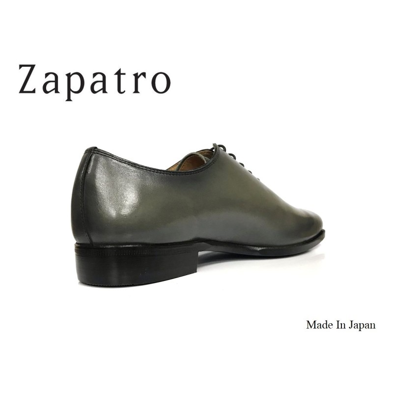 Zapatro ビジネスシューズ 2708 グレー ホールカット 本革（9.0(27.0cm