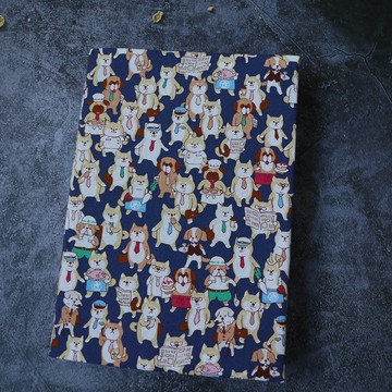 【狗狗上班族】 書衣 書套 書皮 可調式書衣 布書衣