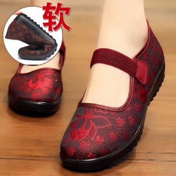 閏月老北京布鞋大碼女鞋防滑老人鞋老年人媽媽鞋軟底老太太鞋小碼