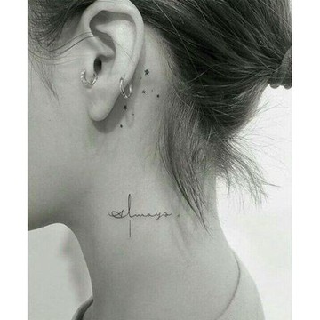 「直到永遠」 always 紋身貼紙 微刺青 輕紋身  IG 打卡 抖音同款 創意 紋身貼 超美 性感 網紅 文字 草寫