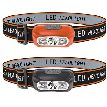 跨境強光頭燈戶外迷你led夜釣魚礦燈便攜頭戴式手電充電感應頭燈