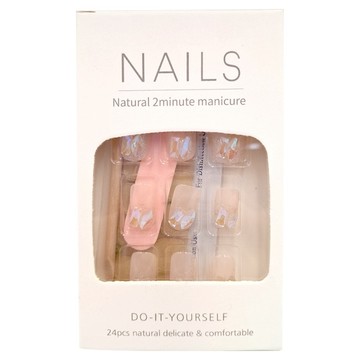 Paula's Nail 寶拉美甲 小甲型鑽飾美甲貼片 中長款  AP69206  1入  1盒