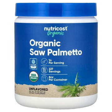 Nutricost, 有機鋸棕櫚，原味，8.1 盎司（227 克）