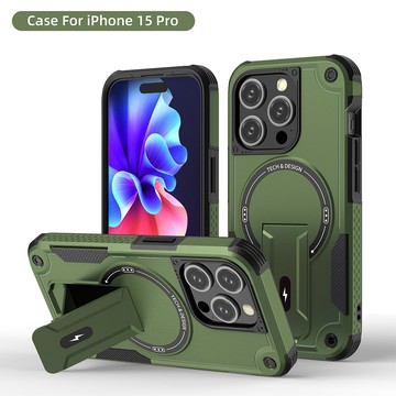 軍事德甲防摔殼 磁吸無線充 適用於 蘋果 iPhone 17 16 15 14 13 12 11 Pro max 保護殼