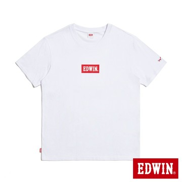 EDWIN 男款 BOX LOGO短袖T恤(白色)