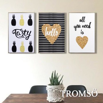 TROMSO-北歐生活版畫有框畫_19x29cm三幅一組 北歐舒心