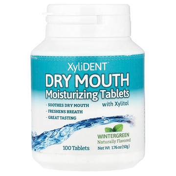 XyliDENT, 口乾，木糖醇保濕片，冬青味，100 片，1.76 盎司（50 克）