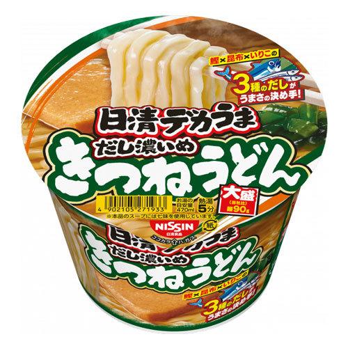 日清食品 日清デカうま きつねうどん だし濃いめ 106g×12個 うどん カップ麺 インスタント麺 即席麺 麺類 カップうどん インスタントうどん