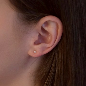 MAISON M So法珍珠耳環 紫色 Mini