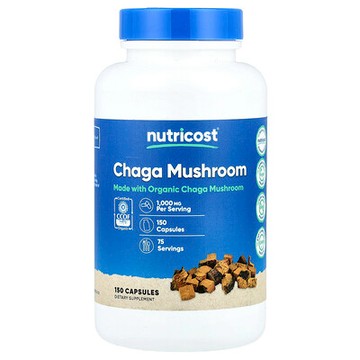 Nutricost, 白樺茸，1000 毫克，150 粒膠囊（每粒膠囊 500 毫克）