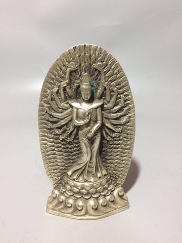 純銅千手觀音擺件鎮宅保平安觀音菩薩佛像擺設工藝品