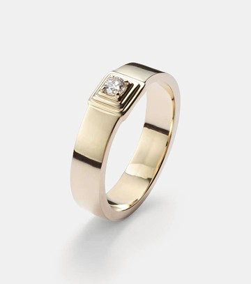 Stone and Strand 10kt gold ring with diamonds