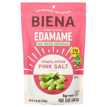 BIENA, Crispy Roasted Edamame, Himalayan Pink Salt, 4.75 oz (135 g)