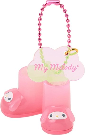 asdfkitty*美樂蒂 極光雨季 雨靴造型吊飾 掛飾 鑰匙圈-日本正版商品