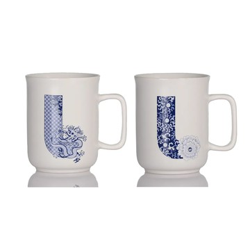 乾唐軒活瓷 | 英文字母馬克杯 / 字母L / 祥龍紋貼花 400ml