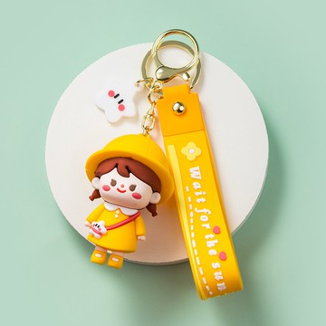 可愛情侶鑰匙扣掛件創意個性網紅ins汽車鏈鎖匙圈環男女書包掛飾
