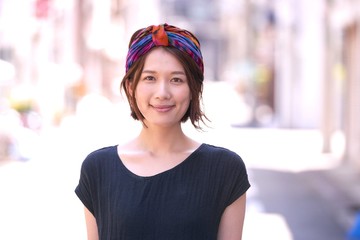 鮮豔紮染立體抓皺寬版髮帶 #TD