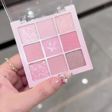 K'APEINE 卡佩爾 浪漫櫻花九色眼影盤 珠光 細閃 亮晶晶 奶茶蜜桃粉眼影盤 學生 平價ins