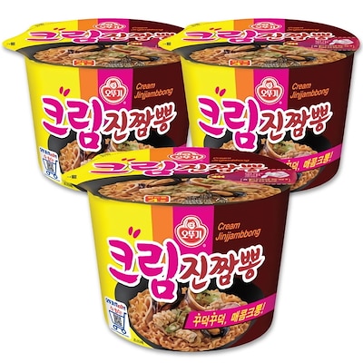 新商品！ クリーム ジンチャンポン カップ麺 105g　３個セット　甘辛　インスタント